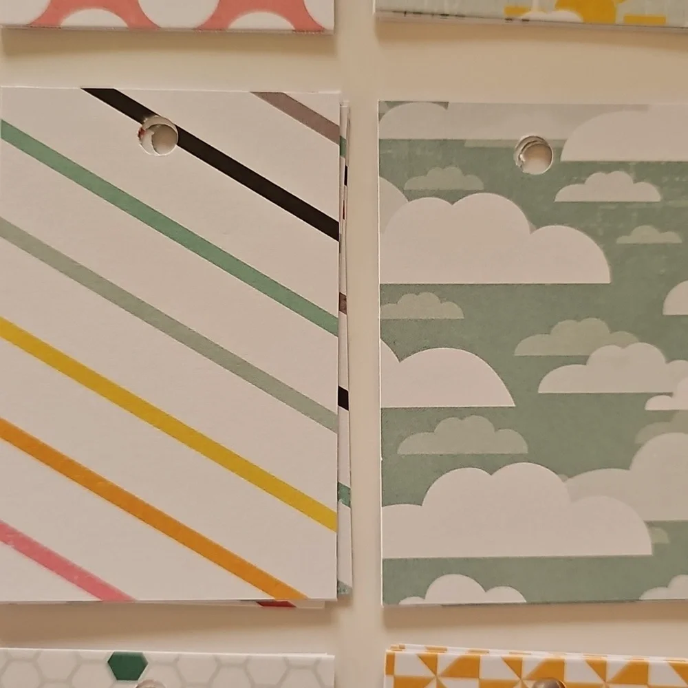 60 Colorful Spring Theme Blank Back Hand Cut Cardstock Gift Tag Set